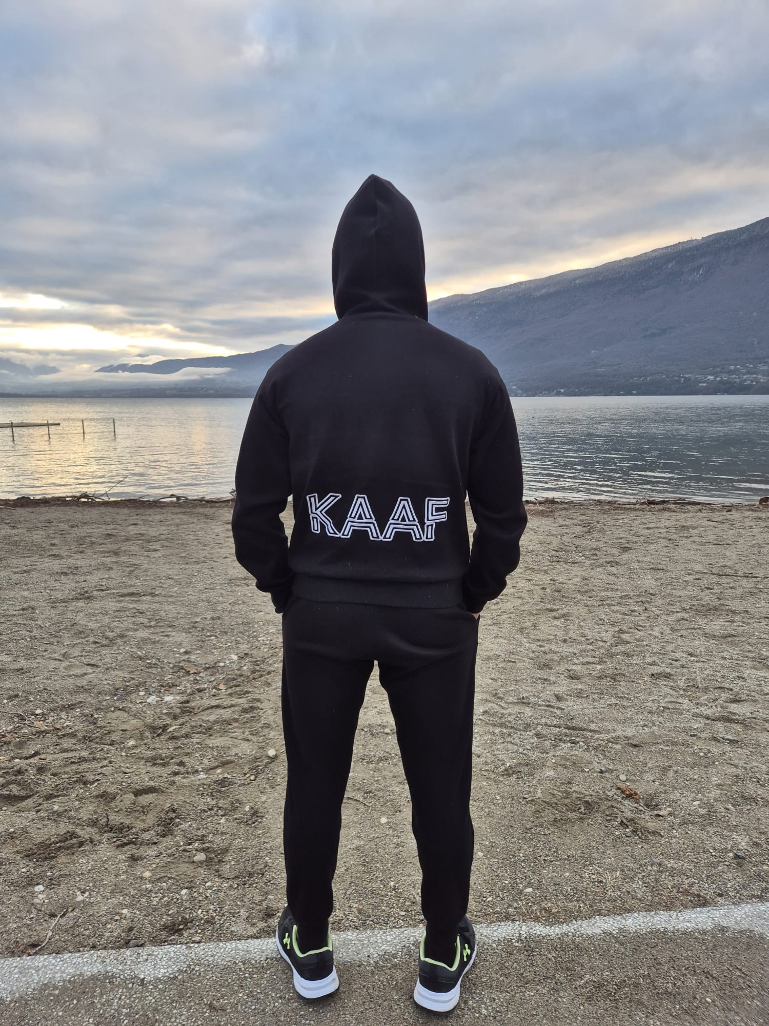 SWEAT-SHIRT PREMIUM KAAF-NOIR 400GSM