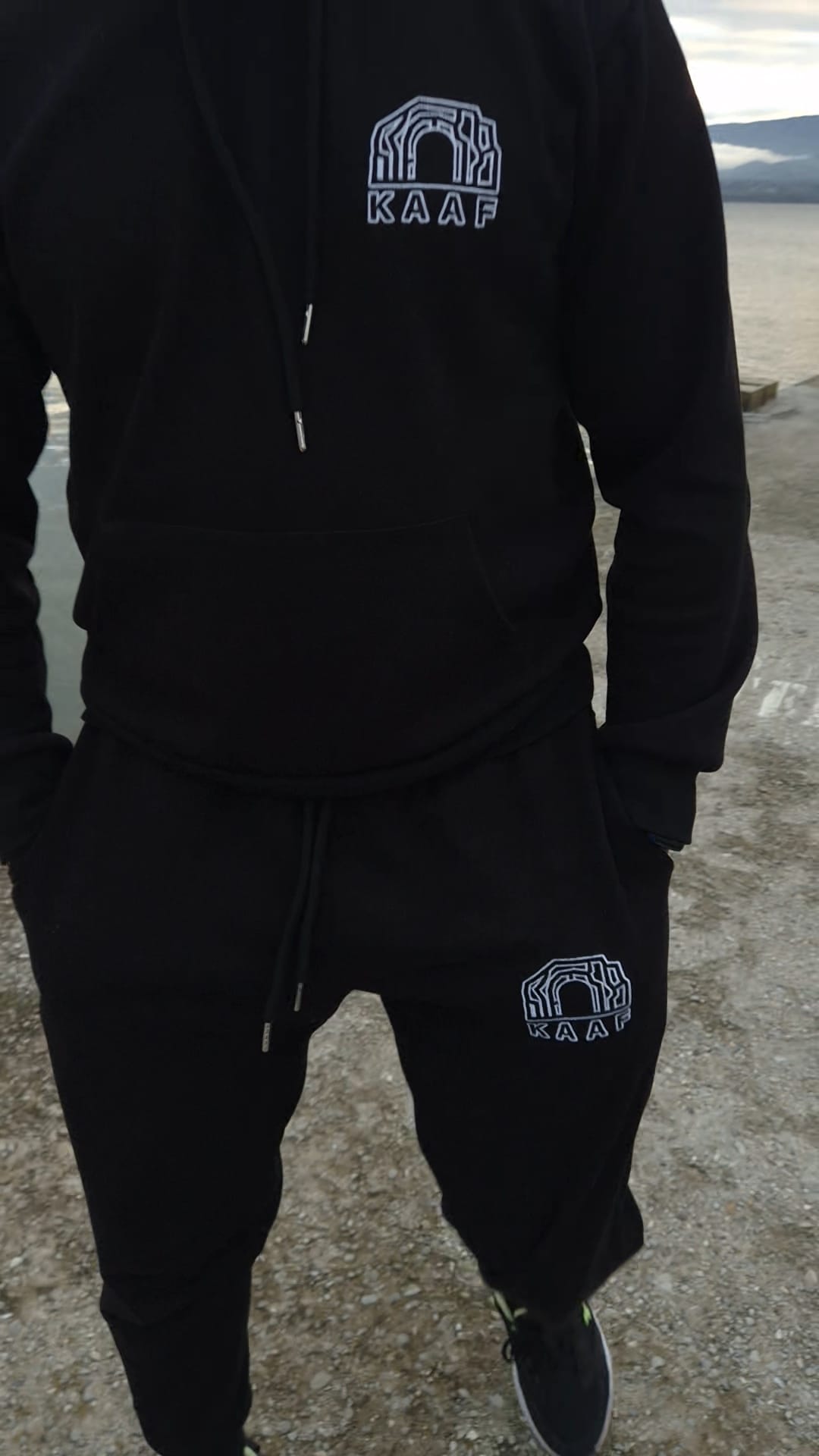 SWEAT-SHIRT PREMIUM KAAF-NOIR 400GSM