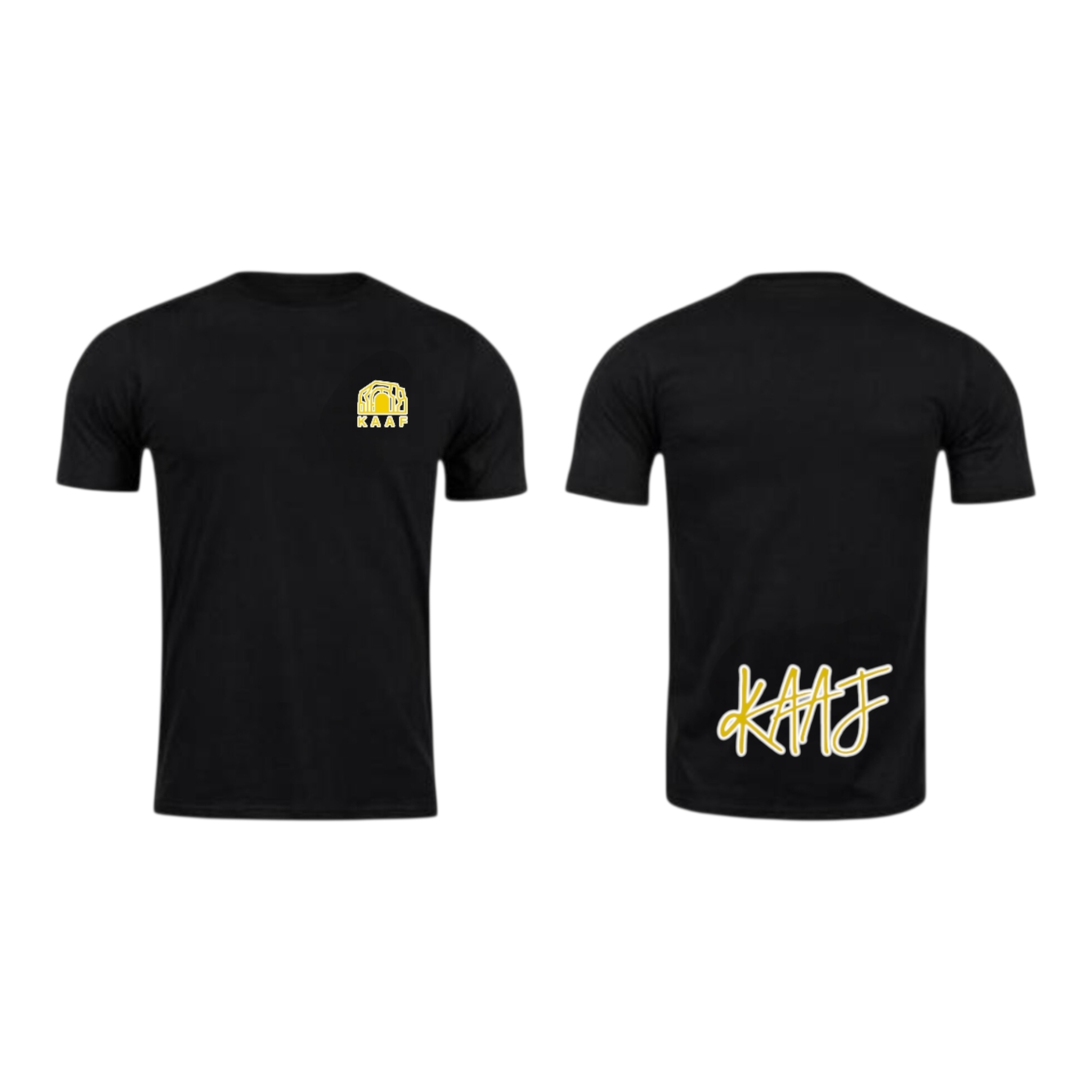 T-SHIRT PREMIUM KAAF - NOIR & FEU 250GSM